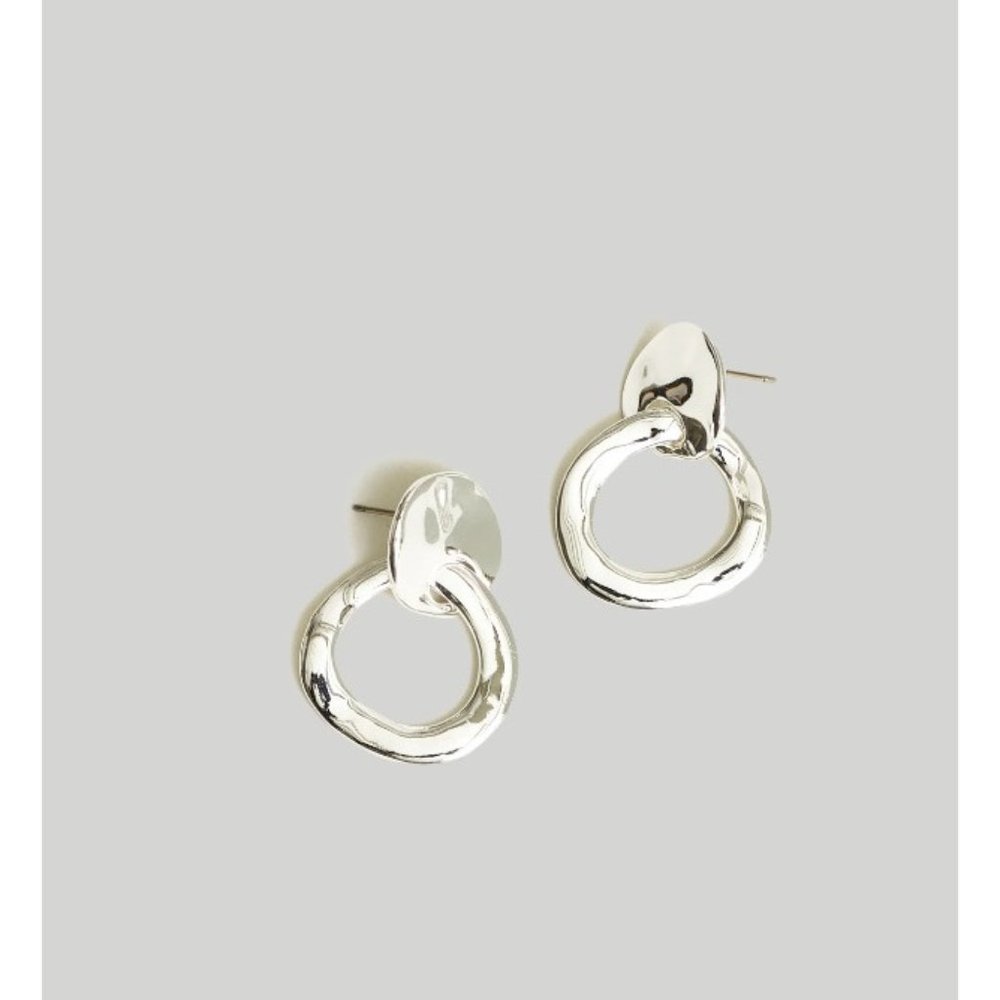 Madewell Womens Organic Circle Earrings in Silver NL557